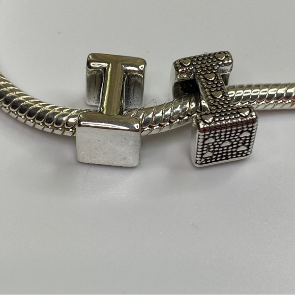 Sterling Silver Letter I Charm - Picture 6 of 11